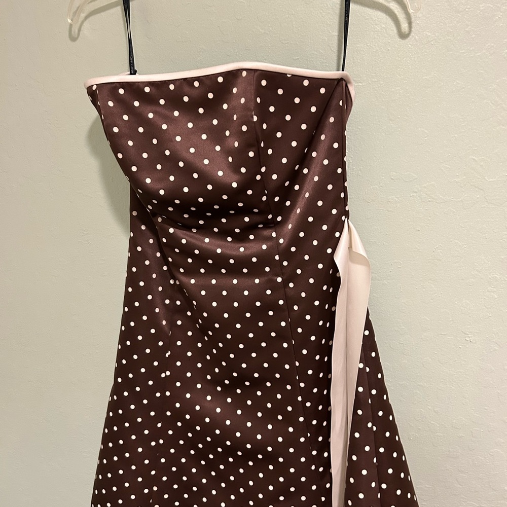 Jessica McClintock Brown Satin Dress